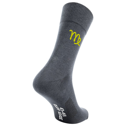 Personalisierte SOCKEN mit Sternzeichen Jungfrau-Sign und Wunschtext bestickt