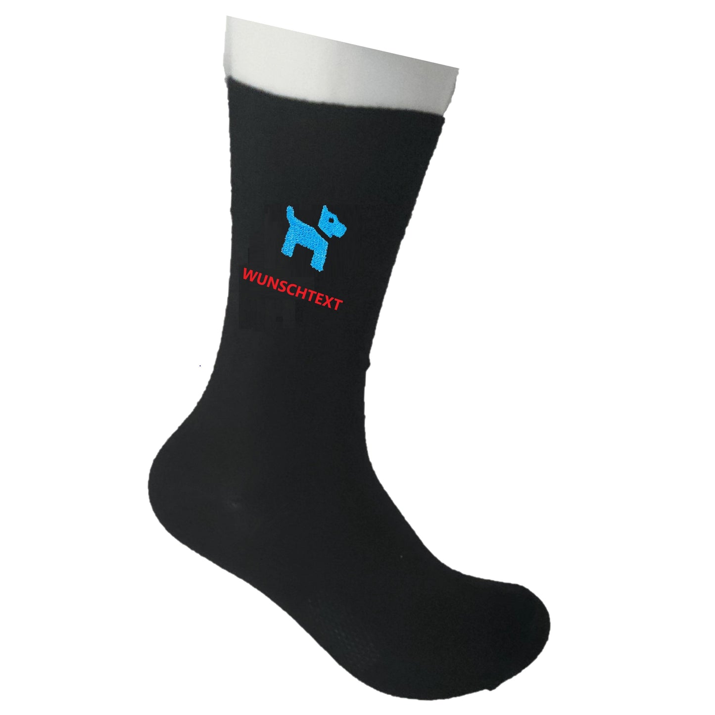 Personalisierte SOCKEN mit Hund und Wunschtext bestickt