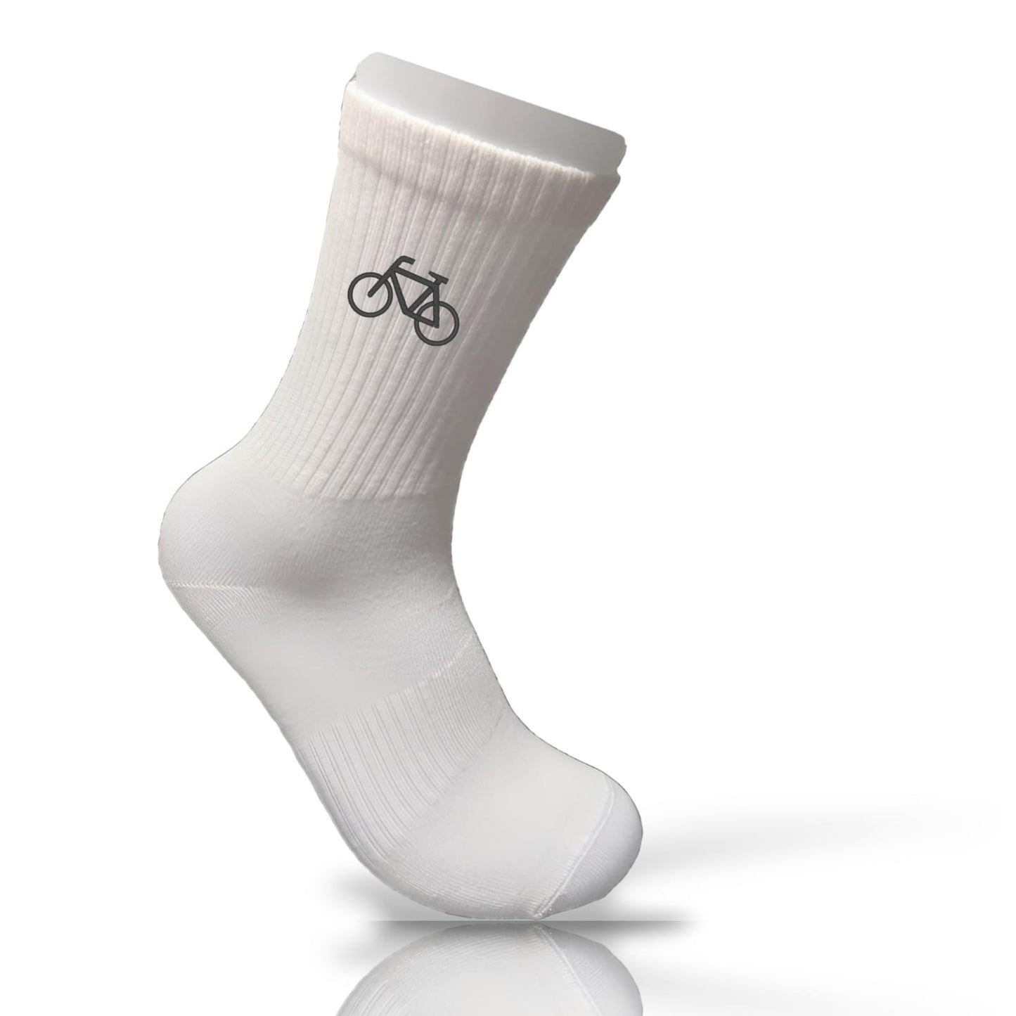 Personalisierte SOCKEN mit Fahrrad und Wunschtext bestickt