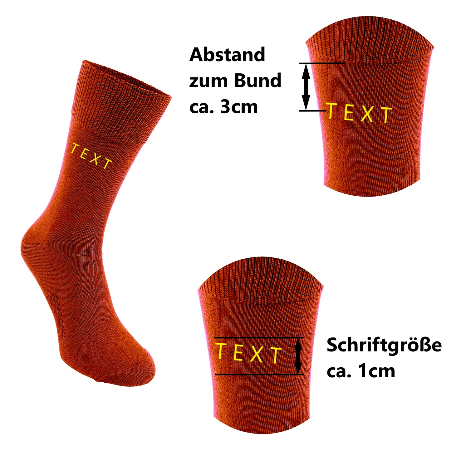 Business-Socken mit Namen bestickt